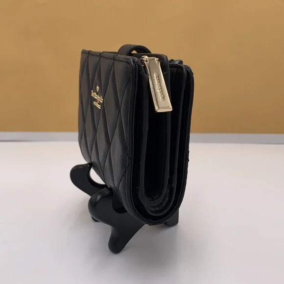 KATE SPADE Carey Medium Compact Bifold Wallet BLACK COLOR - Picture 8 of 15